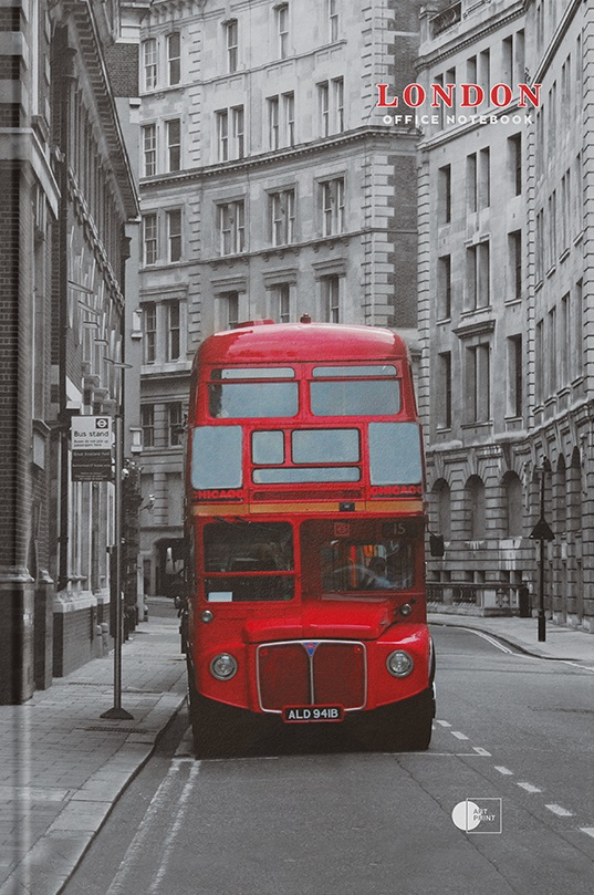 Ділова книга клітинка, серія «City note» червоний