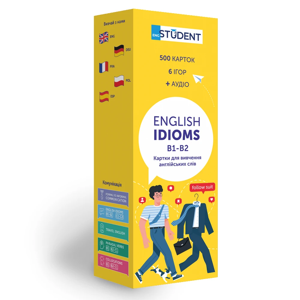 Картки англійських слів English Student — English Idioms B1-B2