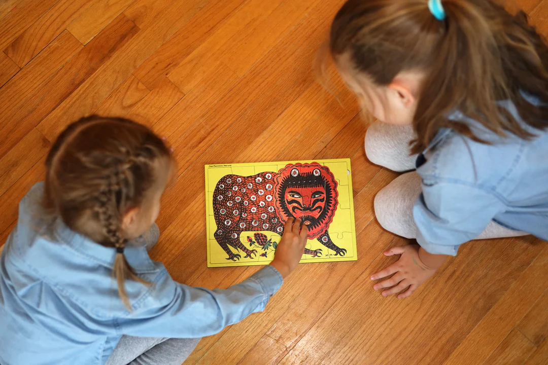 Книга Звір гуляє. Марія Примаченко. Пазл дерев'яний