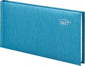 Книга Щотижневик 2017 кишеньк. Denim срб/т бірюзовий
