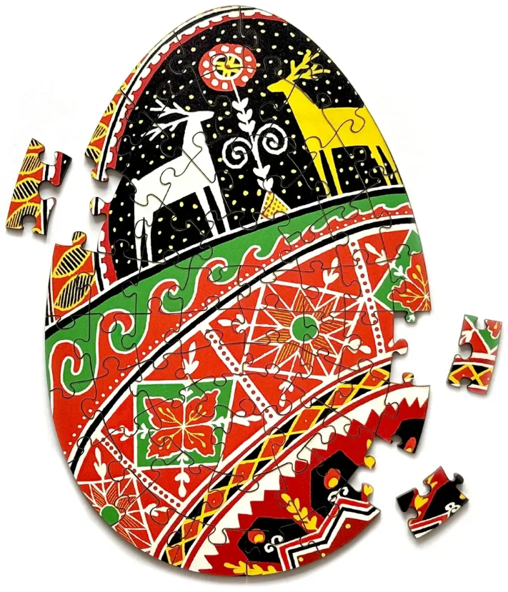 Пазл дерев'яний. Писанка у візерунках Тараса Городецького