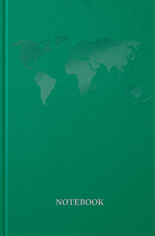 Ділова книга серія "Pantone материки" зелена