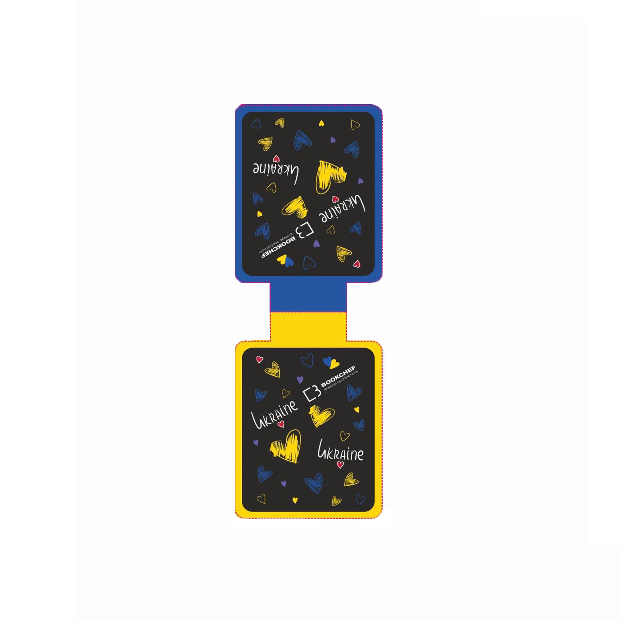 магнітна закладка "Жовто-сині серденька"