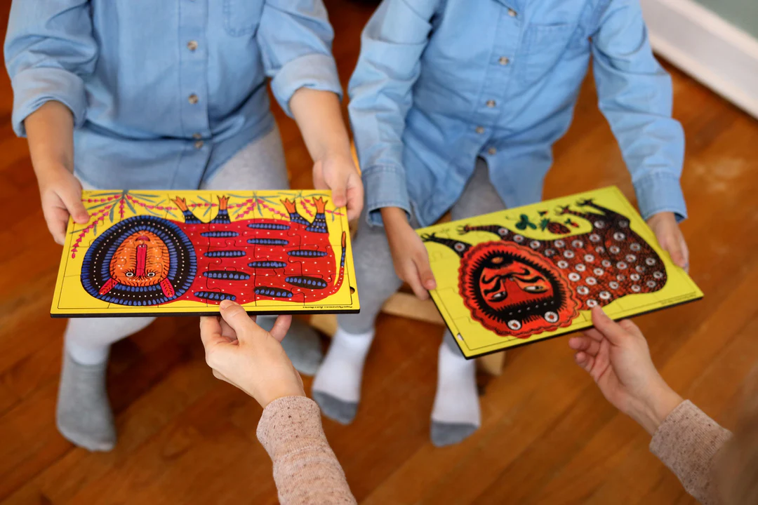 Книга Дика овечка. Марія Примаченко. Пазл дерев'яний