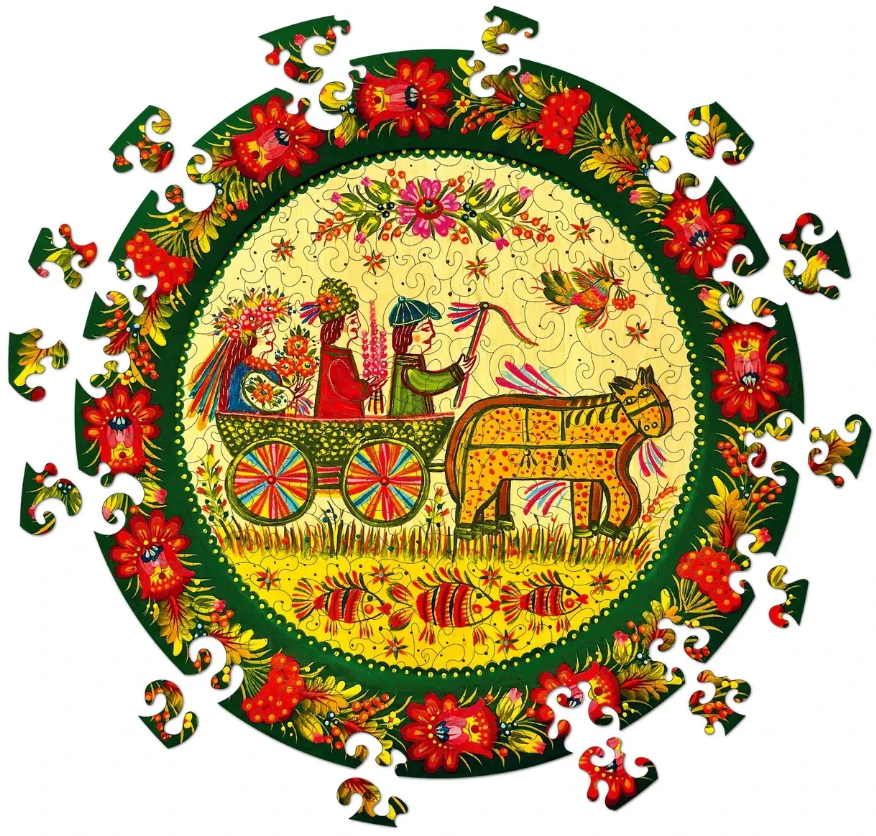 Пазл дерев'яний. Петриківське весілля