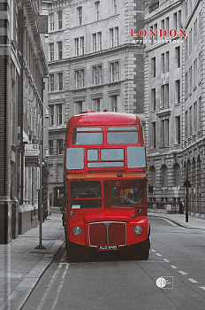 Ділова книга клітинка, серія «City note» червоний