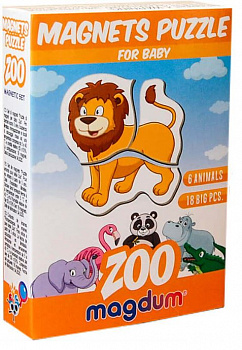 Магнітні пазли "Зоо"