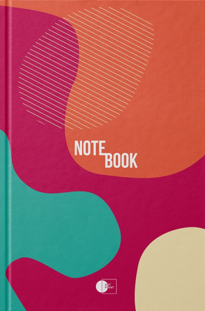 Книга Ділова книга серія "Abstract notebook" рожево-помаранчевий