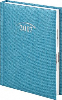 Щоденник 2017 кишеньковий Denim з/т бірюзовий
