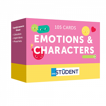 Картки англійських слів English Student — Emotions & Characters 105 карток