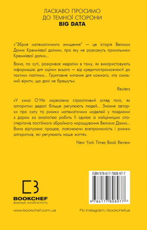 Книга BIG DATA. Зброя математичного знищення. Як великі дані збільшують нерівність і загрожують демократії