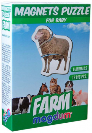 Книга Магнітні пазли "Ферма"