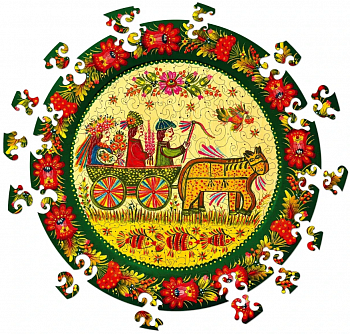 Пазл дерев'яний. Петриківське весілля